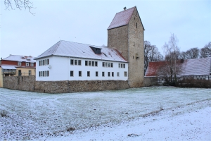 Burg Wittlage mit Schnee